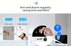 Sistema de alarma PGST para seguridad del hogar, kit de alarma DIY WiFi+GSM 2G con alerta por aplicación de teléfono, sensor de puerta/ventana, control remoto, compatible con Alexa y Google para casa, apartamento