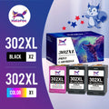 Cartucho de tinta | Cartucho de impresora compatible con HP 302XL HP 302 Multipack para HP Deskjet 1110, Deskjet 2130 3630 3636 3639, Officejet