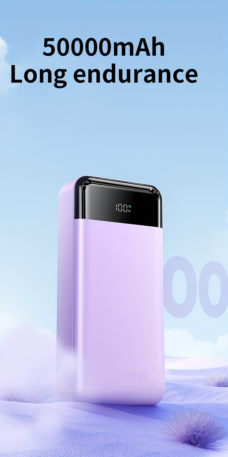 Power bank para carga durante viajes y uso diario | 50000 mAh