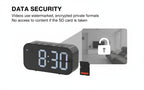 Cámara con reloj digital 1080P FHD, cámara de seguridad con tarjeta SD de 32 GB, punto de acceso AP y WiFi6, visualización remota en tiempo real, almacenamiento local, detección de movimiento, para uso en interiores en hogar, oficina y tienda inteligentes