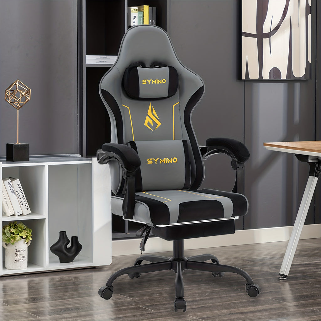 Silla de Oficina Ergonómica SYMINO, Ajustable, Cómoda, Cojín de Látex, Adecuada para Uso en Oficina, Reduce la Fatiga Durante el Sentado Prolongado, Altura Ajustable