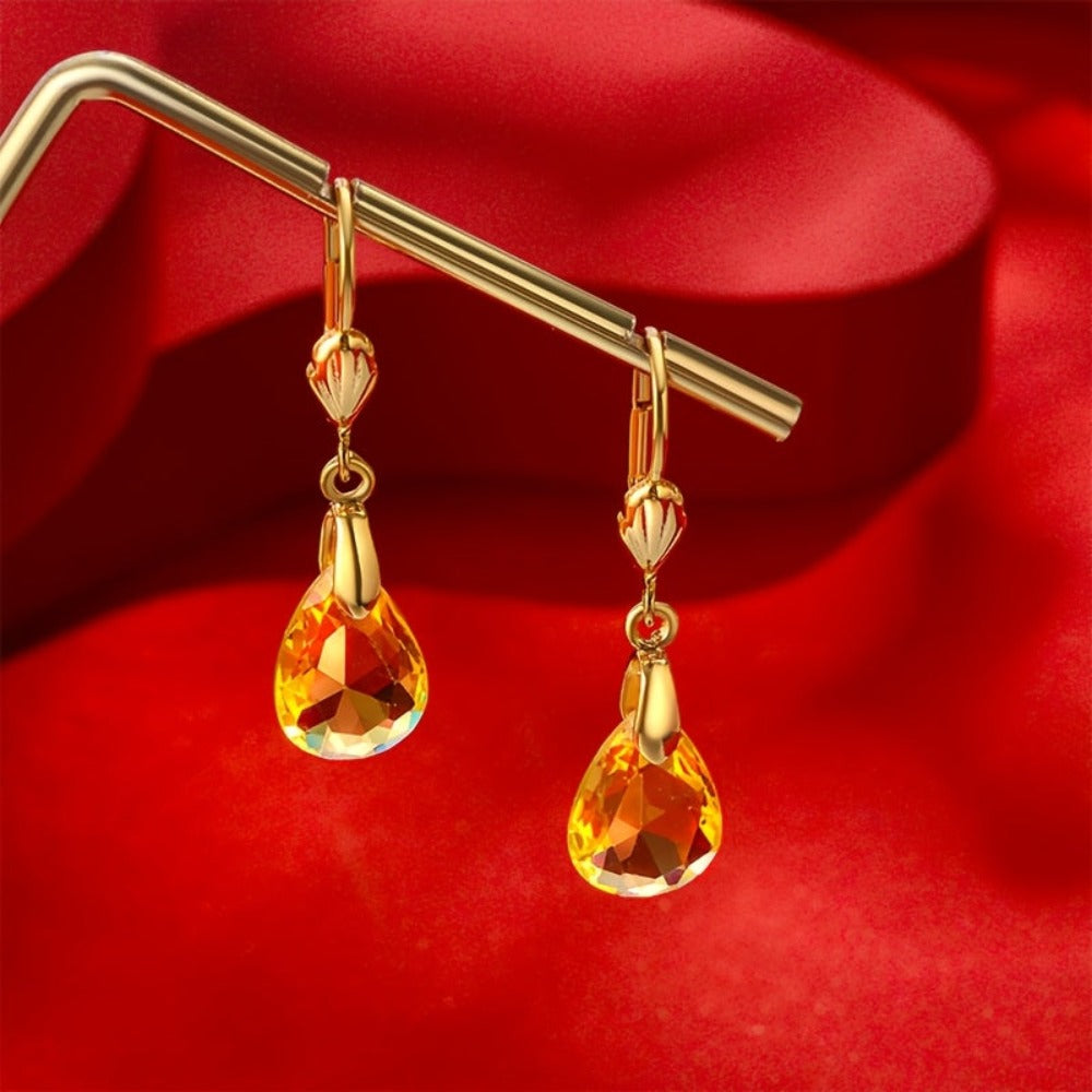 Arete de Cristal Sintético Verde Elegante en Plata 925 para Mujeres, Regalo Perfecto para San Valentín, Navidad y Uso Diario, Incluye Caja de Regalo Hermosa