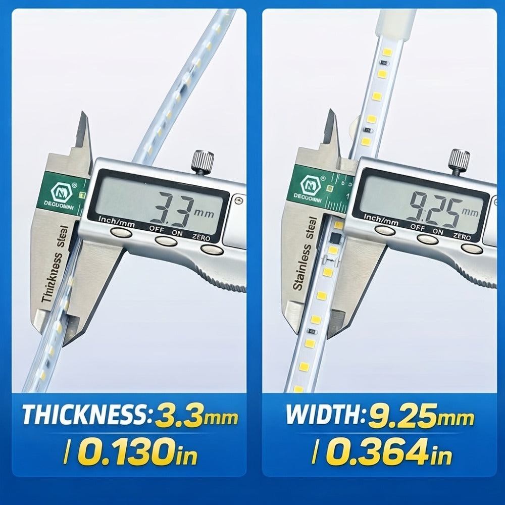 Tiras de luces LED súper brillantes AC 220V 230V | Cinta adhesiva de 120 LED/m, Cinta LED para lámpara exterior, Blanco o Blanco Cálido para cocina, jardín, decoración de habitaciones del hogar, Iluminación interior con enchufe de alimentación europeo | M