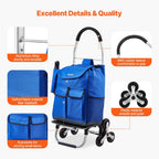 Carrito de Escaleras Plegable VEVOR con 6 Ruedas y Bolsa de Almacenamiento de 36L