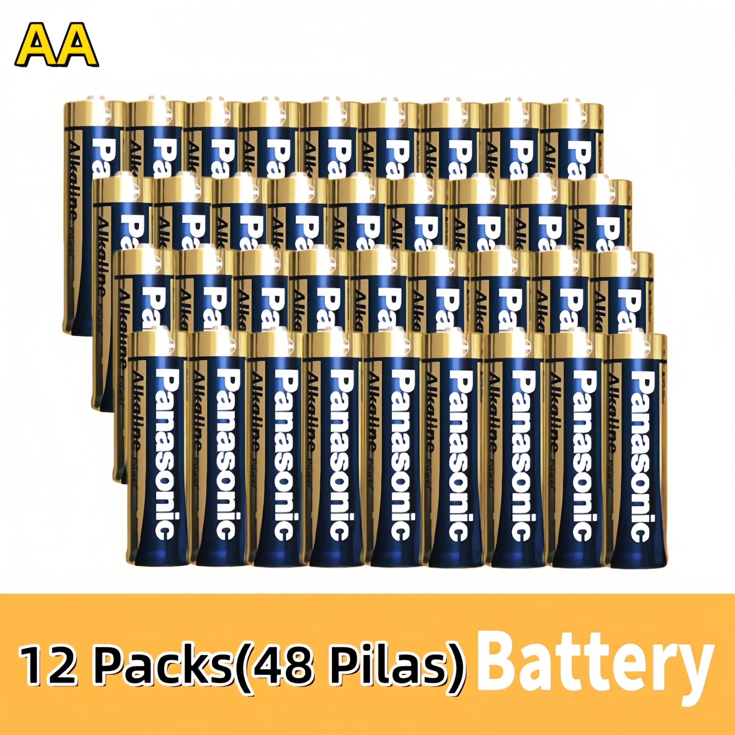 Baterías Alcalinas AA/AAA (LR6/LR03) 1.5V - 24/48piezas Baterías Panasonic Baterías de Juguetes Baterías de Control Remoto - Energía Duradera y Confiable | Para Controles Remotos, Ratones, Linternas, Relojes Despertadores | Marca Panasonic