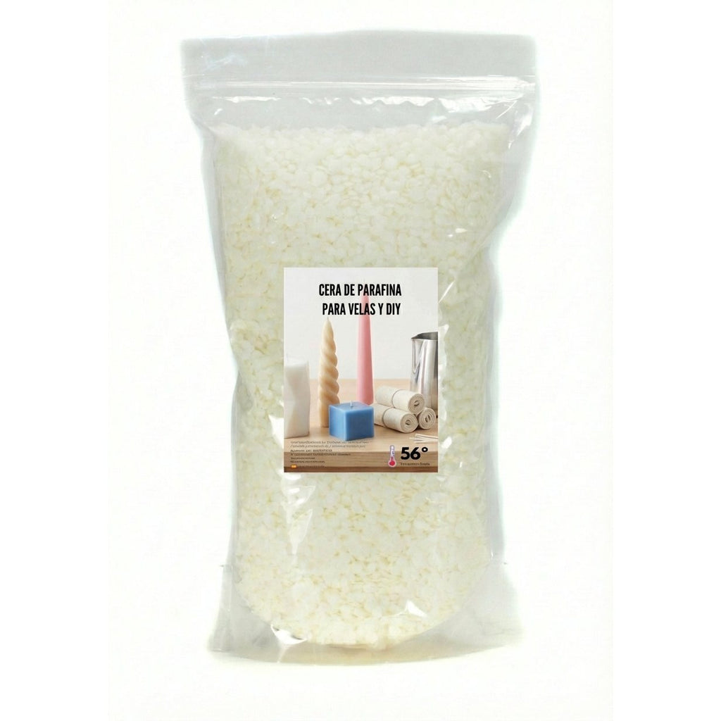Cera de Parafina natural para hacer Velas aromáticas en bolsa de 1Kg, manualidades DIY, kit para hacer velas, parafina para velas con forma de perlas de color blanco