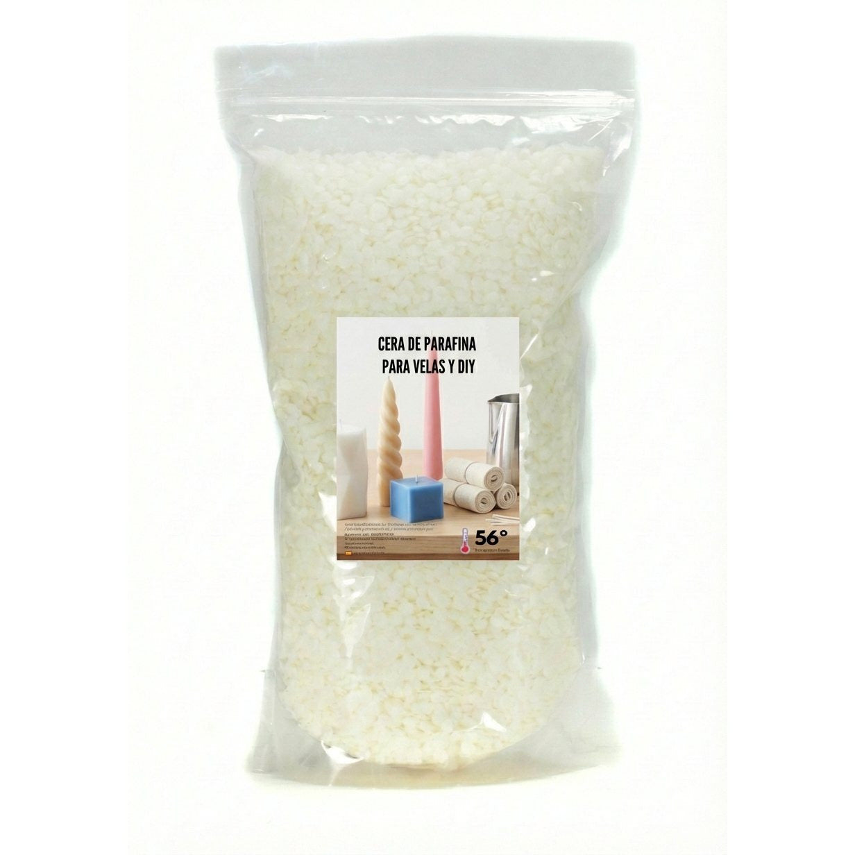 Cera de Parafina natural para hacer Velas aromáticas en bolsa de 1Kg, manualidades DIY, kit para hacer velas, parafina para velas con forma de perlas de color blanco