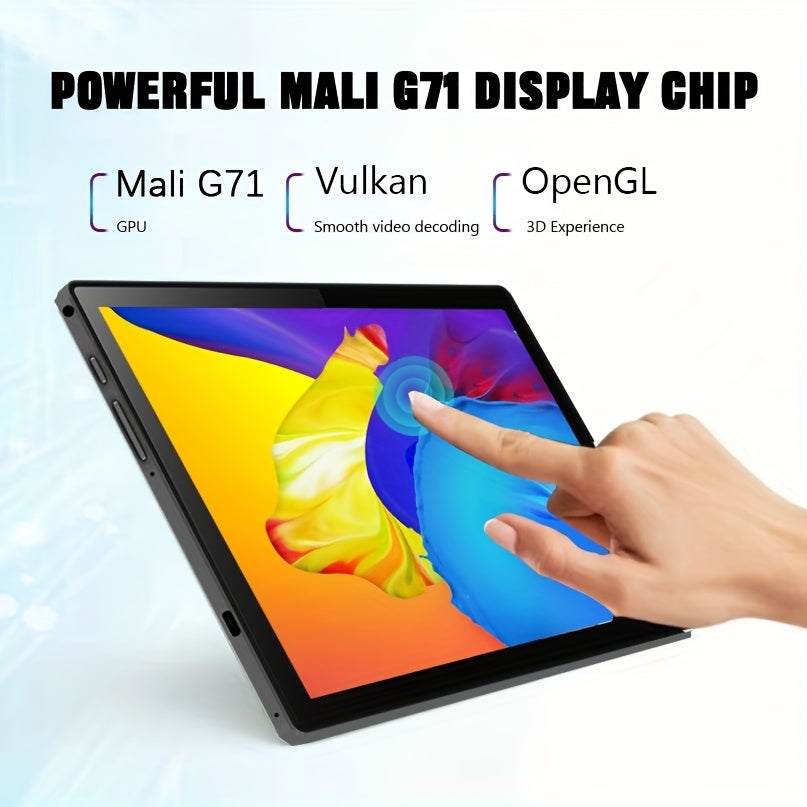 Tablet | CRELANDER Tablet PC Android 13 con pantalla táctil de 10.1 pulgadas 1280 X 800 IPS de alta definición, viene con adicionales (Teclado