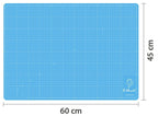 Tapete de corte autorreparable de 5 capas y doble cara de 3 mm La Manuli | tapete de trabajo de vinilo con superficie texturizada | marcas de centímetros precisas y ángulos de 30°/45°/60° | flexible, antideslizante y duradero | para papel, telas, modelado