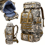 Un conjunto de dos piezas, una mochila para senderismo y montañismo