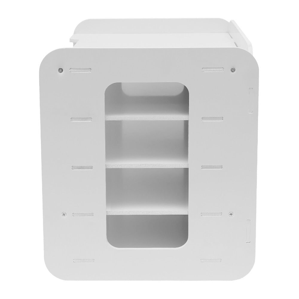 Organizador de bandeja de letras con 5 compartimentos de almacenamiento, bandeja de letras blanca, organizador de papel A4 para escritorio de oficina, bandejas de escritorio blancas con compartimentos, bandejas de papel apilables con construcción de espig