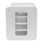 Organizador de bandeja de letras con 5 compartimentos de almacenamiento, bandeja de letras blanca, organizador de papel A4 para escritorio de oficina, bandejas de escritorio blancas con compartimentos, bandejas de papel apilables con construcción de espig