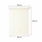 Persiana Enrollable para Ventana • CREMA • 32 tamaños • BOJANEK MINI PERSIANA ENROLLABLE • soportes ajustables • instalación sin taladro • persiana con mecanismo de cadena • cubierta protectora solar • ideal para salas, dormitorios, cocinas, oficinas • pe