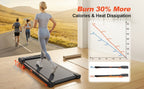 Alfombra de caminar con inclinación del 12%, quema 50% más de calorías, alfombra de caminar para escritorio, máquina de caminar portátil silenciosa de 30Db con carga de 100KG para fitness en casa, sin batería