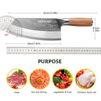 Cuchillo de cocina | 1 pieza Cuchillo de cocina de acero de Damasco, afilado como una cuchilla para rebanar y desmenuzar en la cocina, dureza de