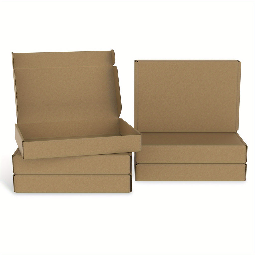 Juego de 20 cajas de regalo marrones hechas de cartón plegable, ideales para el transporte y disponibles en varios tamaños
