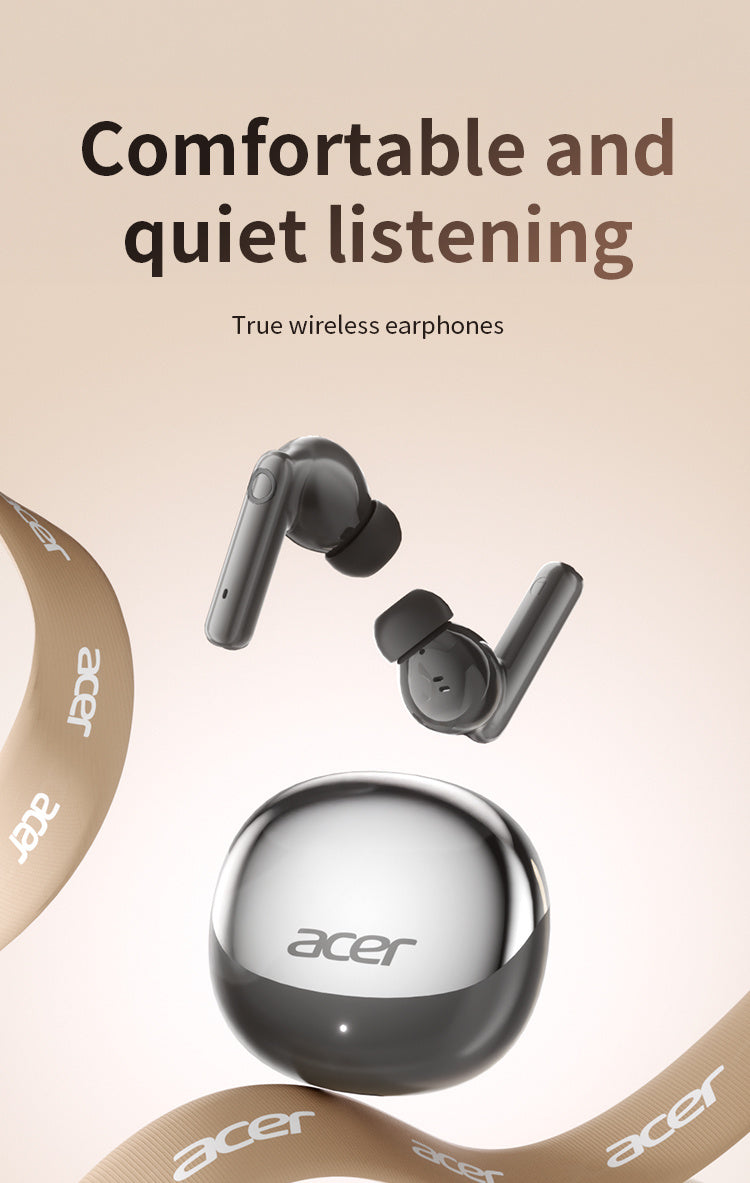Auriculares Bluetooth | Auriculares Inalámbricos Acer OHR546, Marca Original, Decodificación Hi-Fi de Alta Definición, Sonido 3D Envolvente, Gran