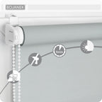 Persiana Enrollable para Ventana • BLANCA • 32 Tamaños • BOJANEK MINI ROLLER BLIND • Soportes Ajustables • Instalación sin Taladro en la Ventana • Persiana Enrollable con Mecanismo de Cadena • Cubierta de Ventana Protectora contra el Sol • Ideal para Saló