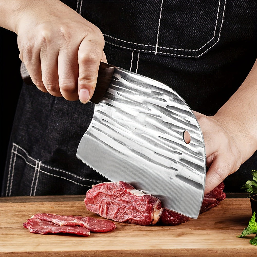 Juego de 8 cuchillos japoneses de acero inoxidable 5Cr15, juego completo de cuchillos de cocina de alta calidad: cuchillo de chef, cuchillo de carnicero, cuchillo de cocina para verduras, con mango de madera y bolsa de nailon, para regalos de mujeres y ho