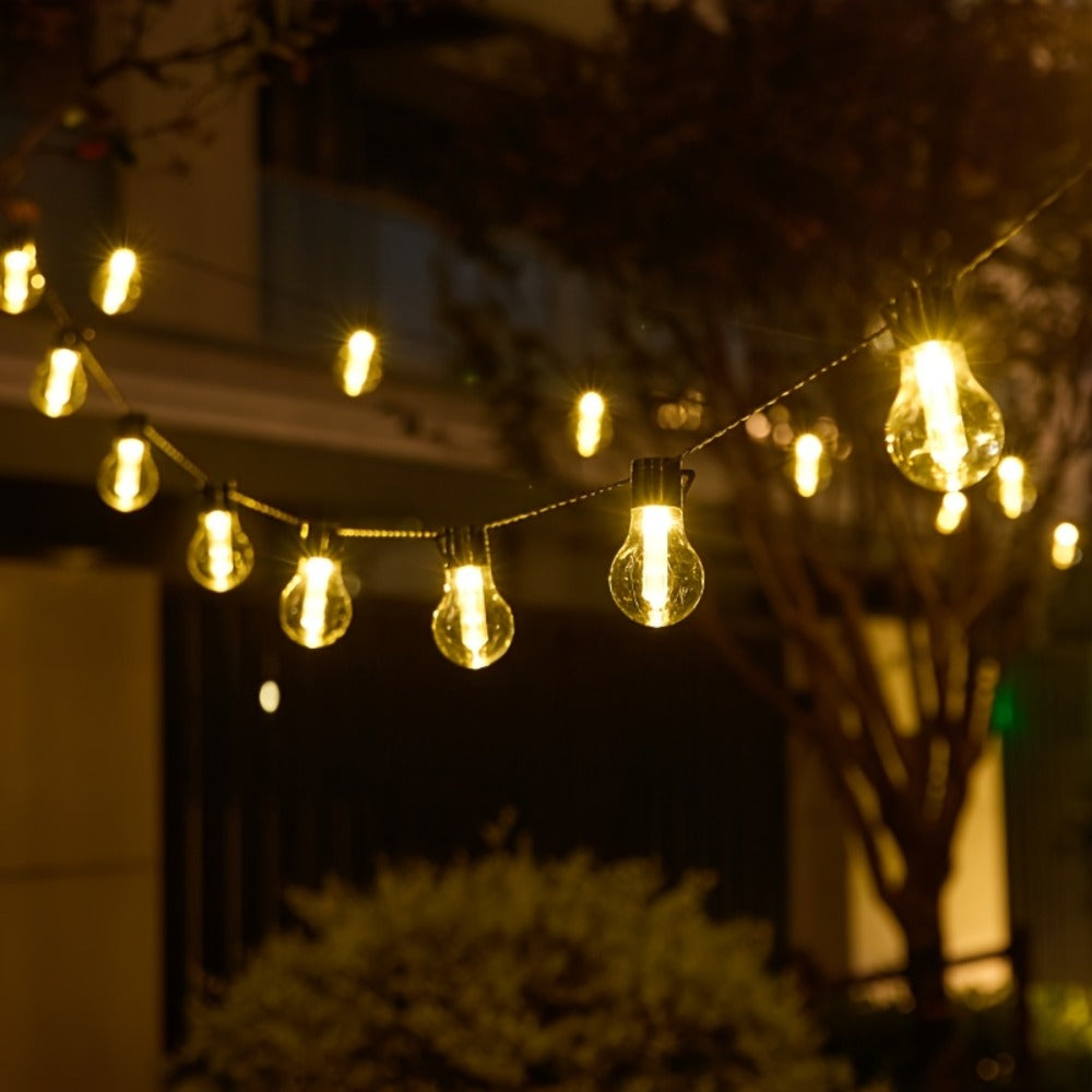 Guirnalda LED solar de ocho modos | Para jardín, camping y fiestas