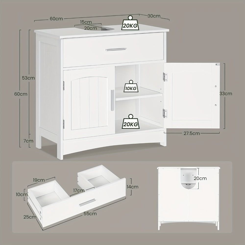 Armario de baño con espejo para medicinas aseo y almacenamiento del baño | 30 cm y 2 Compartimentos y Ajustable