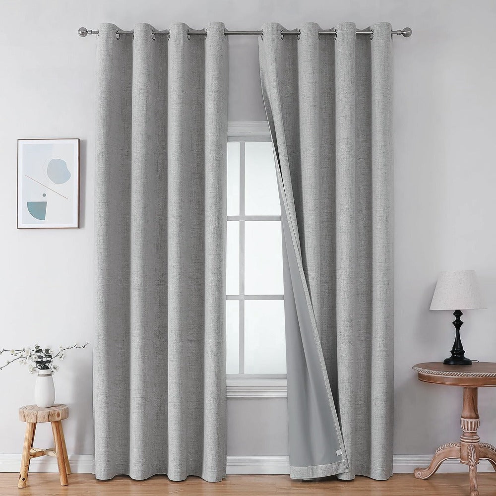 Cortinas Opacas Sekey, Cortinas Térmicas, Cortinas Opacas con Cinta Fruncida, Tela Opaca, Protección Solar, Aislamiento Térmico y Acústico