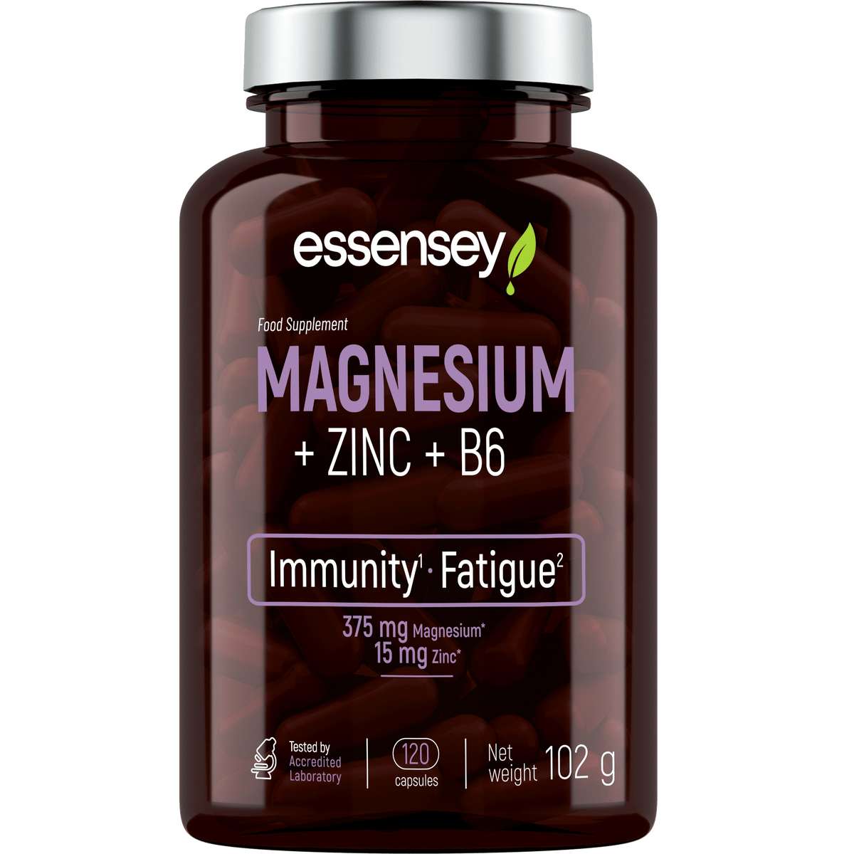 Suplemento de magnesio 4 m, Essensey Zinc B6 90 Cápsulas, para una rutina práctica en casa