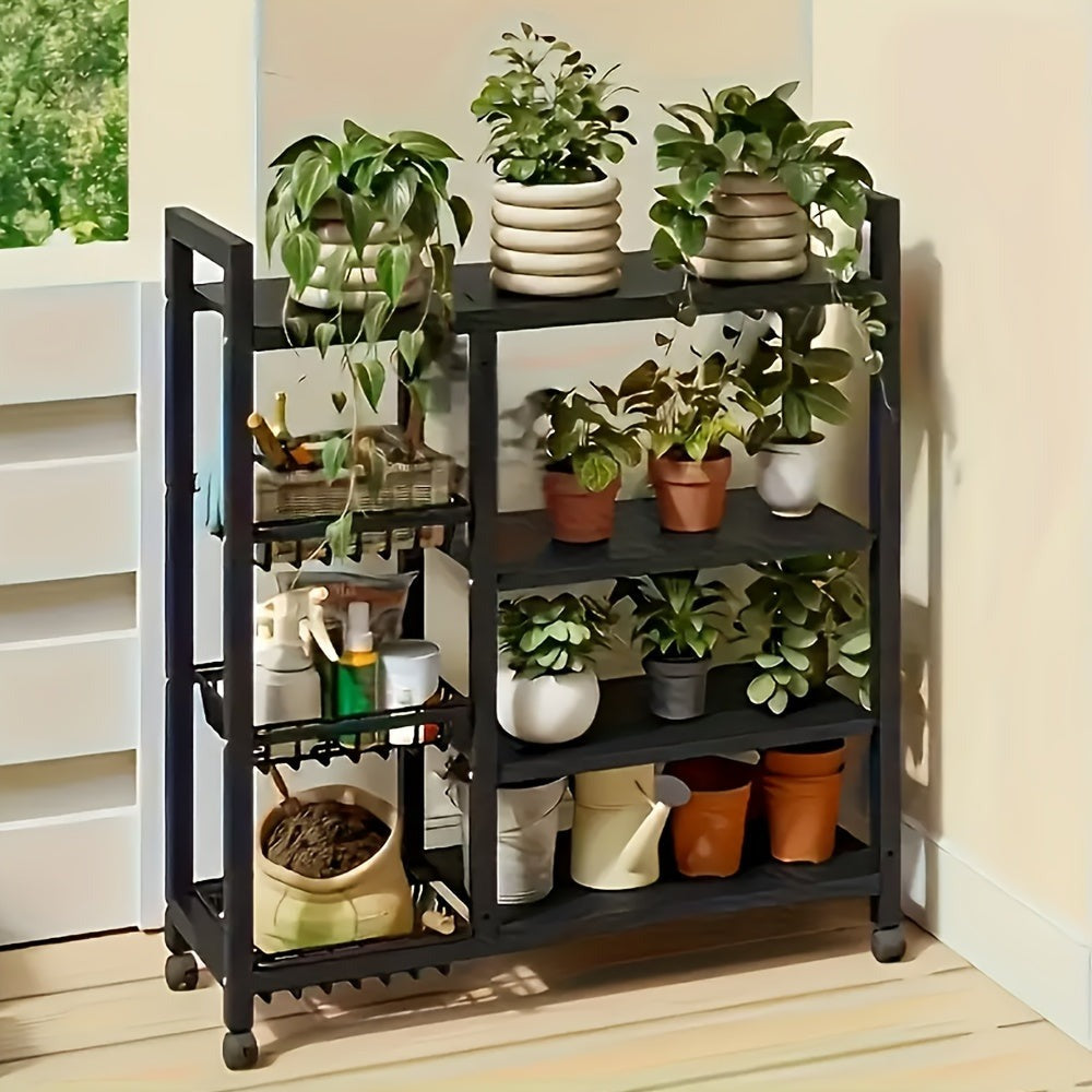 Estante de Cocina de Acero de Alta Resistencia, Estante para Microondas y Electrodomésticos, Estante de Almacenamiento, 92*32*108 cm, Estante Vertical, Estante para Electrodomésticos, Estante Abierto Multinivel, Ahorro de Espacio, Estante d