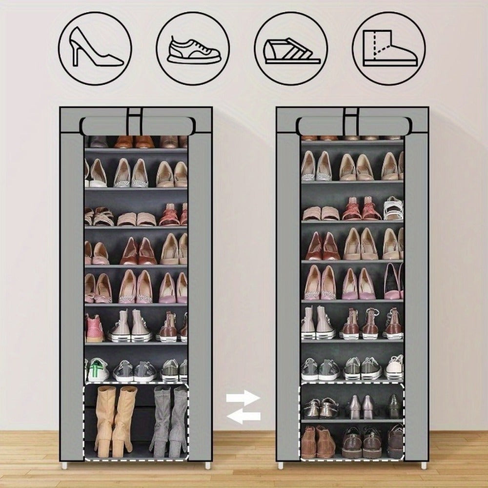 Estantería para Zapatos de 9 Niveles, Armario para Zapatos, Almacenamiento de Zapatos, Capacidad para Aproximadamente 27 Pares de Zapatos, Estante Sencillo (58 x 28 x 160 cm) detail image - detail view 4