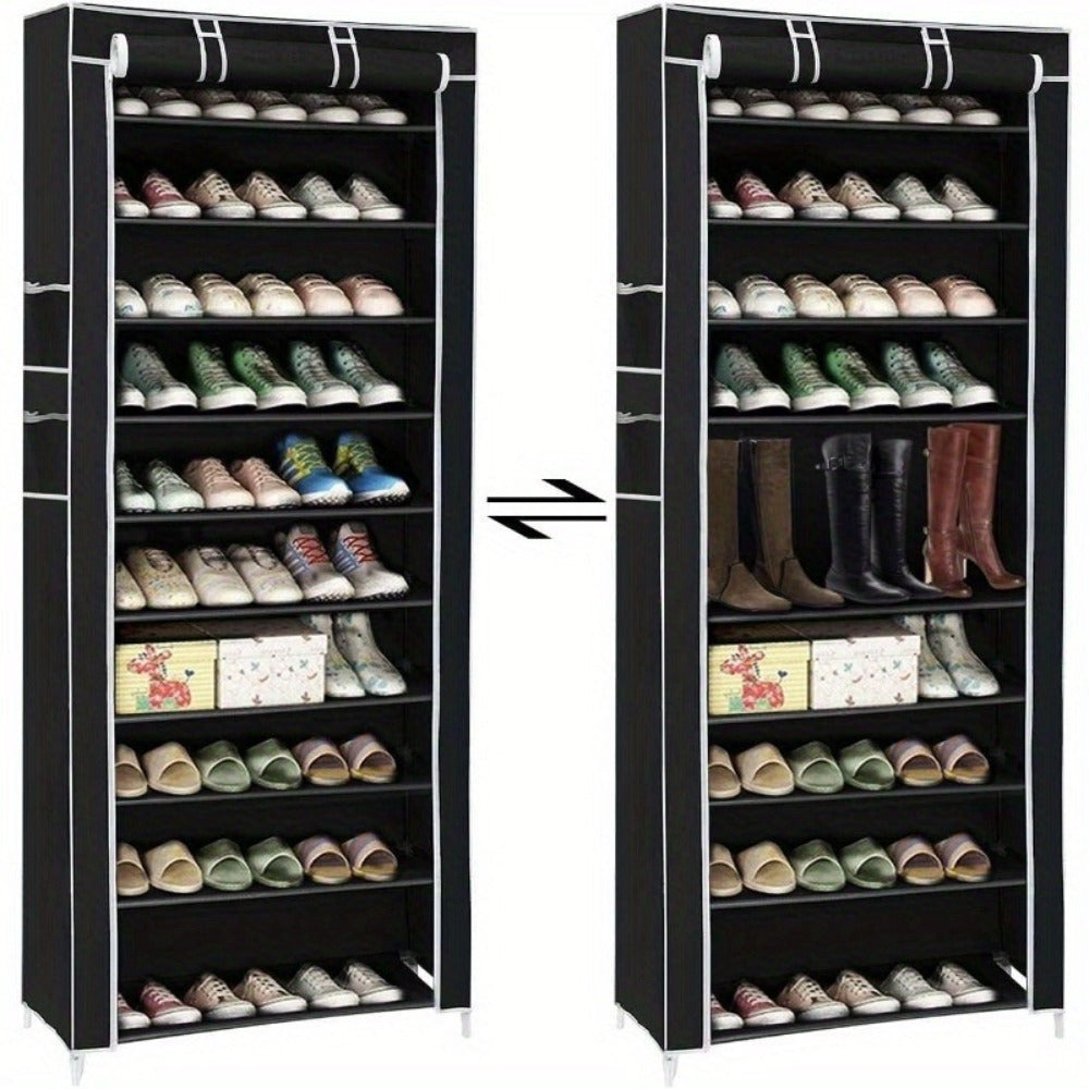 Estantería para Zapatos de 9 Niveles, Armario para Zapatos, Almacenamiento de Zapatos, Capacidad para Aproximadamente 27 Pares de Zapatos, Estante Sencillo (58 x 28 x 160 cm) product image