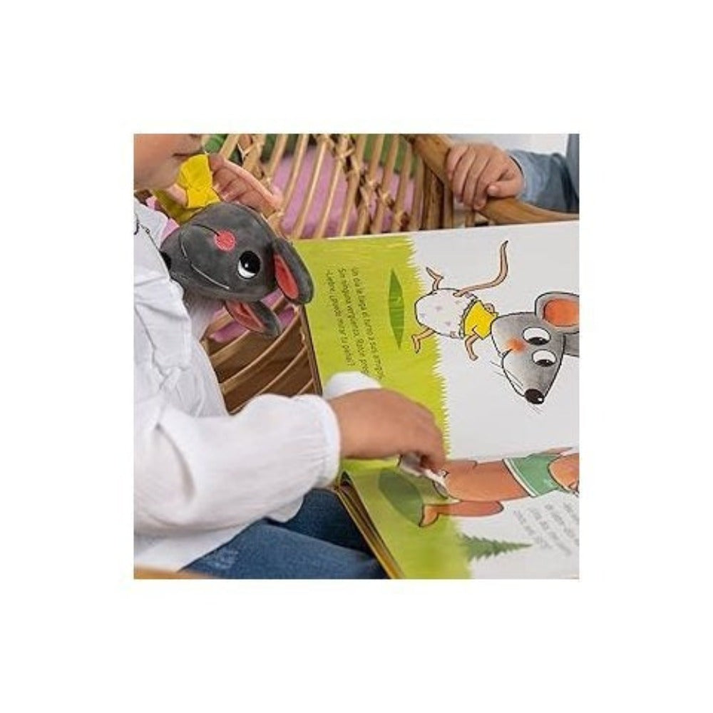 Pack ¿Puedo mirar tu pañal? con muñeco (Ratón fisgón)