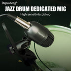 Kit de micrófonos dinámicos con cable Depusheng de 5/7 piezas para batería, voz y otros instrumentos con clip roscado para escenario, 4 de julio/Día de la Independencia