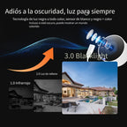 Cámara Interior 2K con IA | Cámara de Seguridad Inteligente de 360 Grados con Tecnología de Luz Negra, Cámara para Mascotas Perro Gato, Monitor de Bebé con Audio y Video, Audio Bidireccional con Altavoz, Seguimiento de Movimiento, Visión Nocturna IR, Cáma