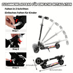 TENBOOM Patinete Plegable Ultraligero con Manillar de Altura Ajustable, Freno Trasero y Suspensión - Plegable Portátil para Personas Mayores - Ideal para Paseos por la Ciudad, Parques