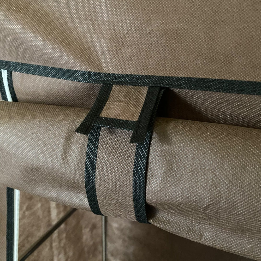 Armario Vestidor de Tela con Bolsillos Laterales Nyana Home - 5 Huecos 1 Ropero 1 Puerta 165x88x45cm Organizador de Ropa y Zapatos Fácil Montaje Ligero y Resistente Ideal para Dormitorio y Vestidor