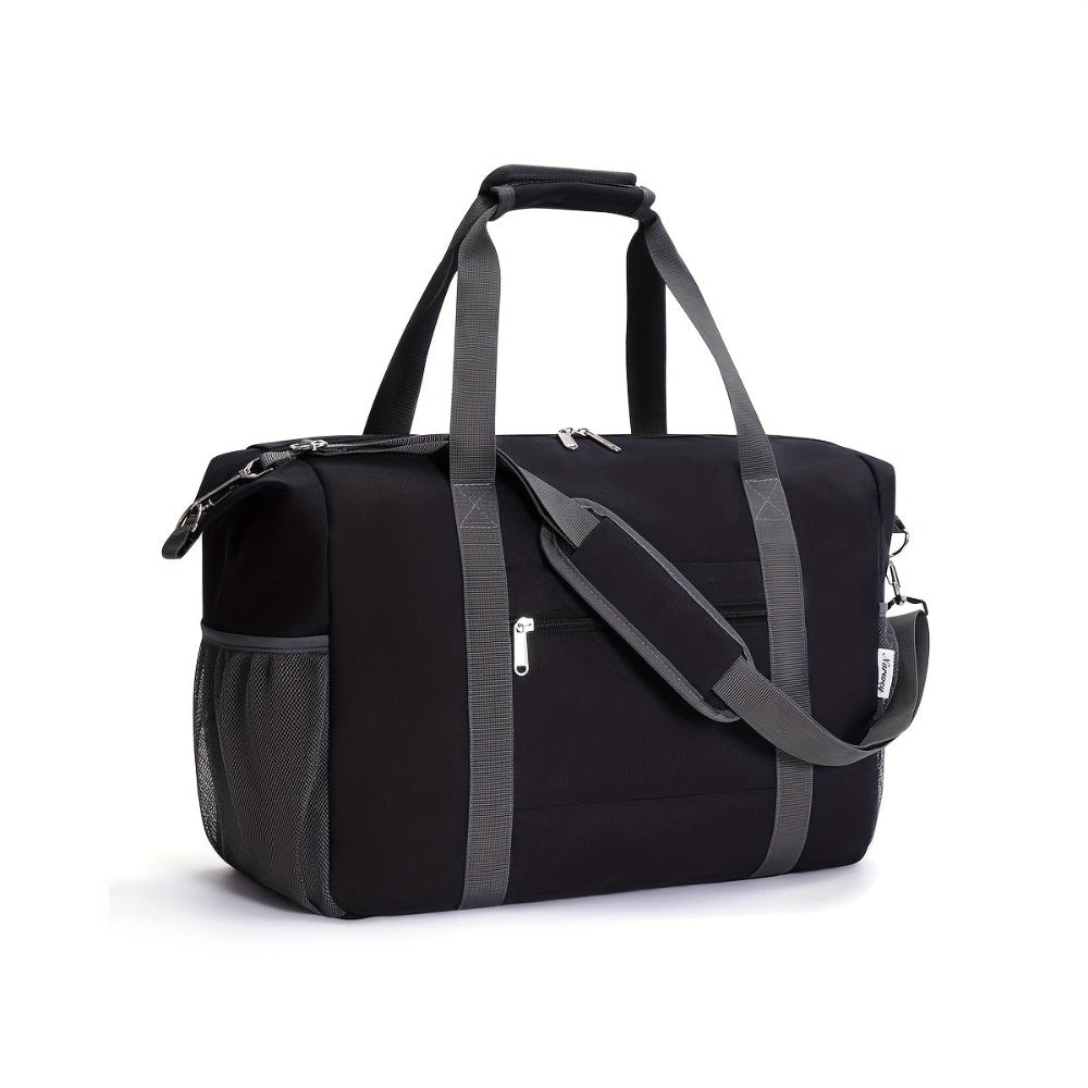 Bolso de mano plegable y ligero de 30L, aprobado por aerolíneas, 18x14x8 pulgadas, compatible con TSA, con bolsillo húmedo, para viajes nocturnos y gimnasio (esencial de viaje unisex 2026)