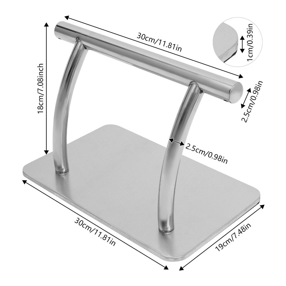 Reposapiés de acero inoxidable para peluquería, Taburete de barbero de altura ajustable, Equipo de salón antideslizante para peluquería, Pedicura, Spa, Terapia de masaje