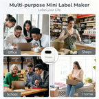 Impresora Térmica Portátil Mini Inalámbrica con Múltiples Plantillas, 1 Rollo de Papel Incluido, Conexión Inalámbrica a Smartphones y Computadoras, para Uso en Hogar y Oficina, Recargable por USB
