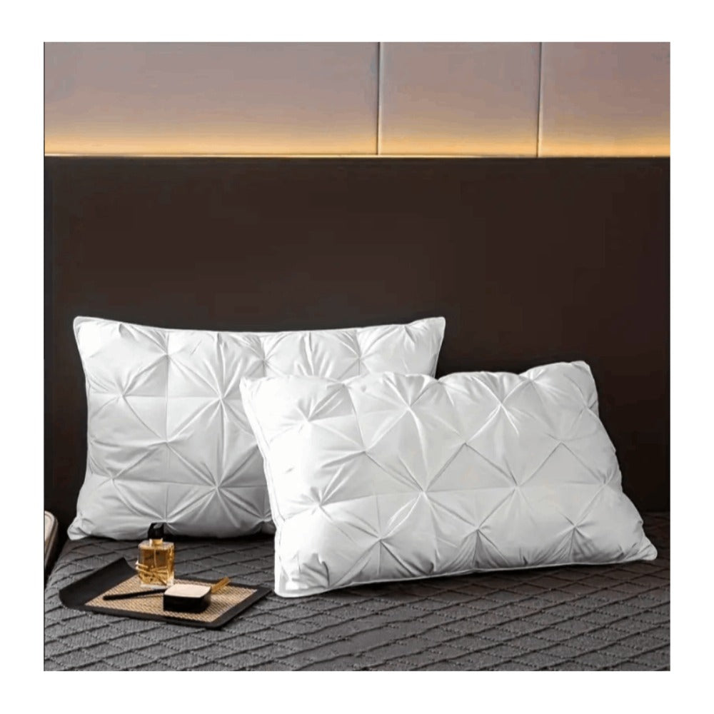 1/2 Piezas de Almohadas de Soporte para el Cuello para un Sueño Relajante, Suaves y Cómodas,Almohada Alta 900g Núcleo de Almohada para Dormir, Absorbe la Humedad y es Transpirable, Adecuadas para Dormitorio, Sala de Estar, Decoración del Hogar