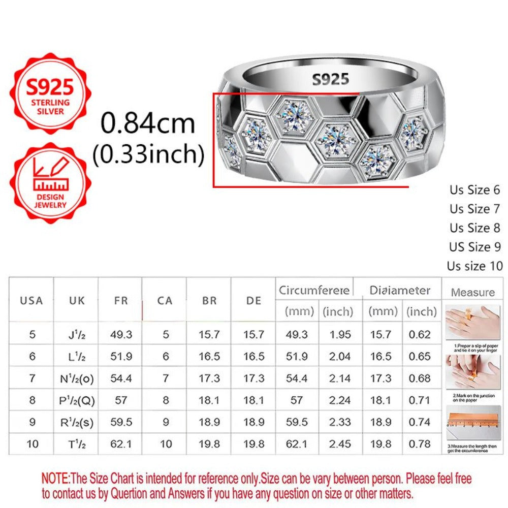 Anillo de moda exquisito de plata 925, elegante y moderno, juego con circonio sintético cúbico integrado, un anillo de joyería de alta calidad con una apariencia excelente, adecuado para viajes de vacaciones, uso diario