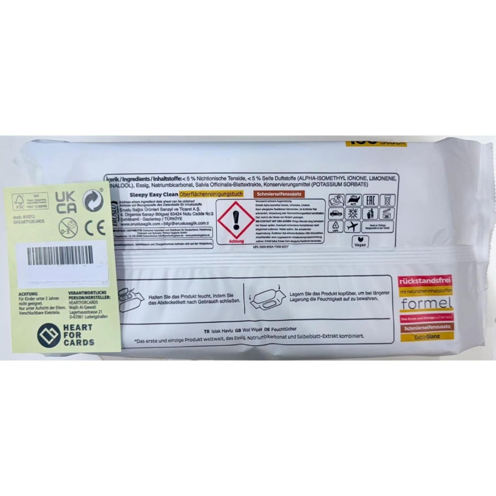 1x Toallitas de Limpieza Sleepy Easy Clean Moradas - Toallitas Desechables Multiusos | Sin Alcohol y Sin Parabenos, con Aroma Fresco | Toallitas para Limpieza de Superficies, 100 Hojas