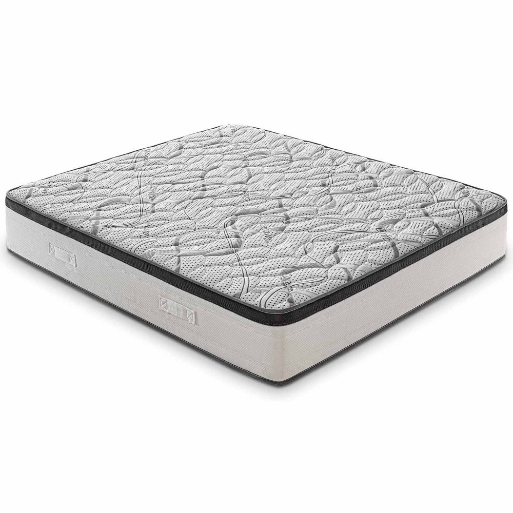 Colchón ROYAL DELUXE con Efecto MEMORY - Espuma HR de Alta Densidad - 100% Ortopédico Hecho en Italia - Funda con Efecto Relajante CARBONIO