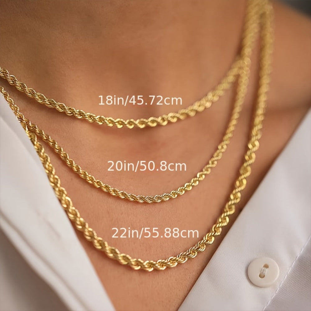 Collar de plata 925 para mujer, collar estilo cadena, collar de cadena retorcida, regalo de San Valentín, moda y fácil, regalo de luna de miel para el Día de Acción de Gracias para ella, viene con una caja de regalo de boutique