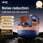 Auriculares Bluetooth | Auriculares inalámbricos Acer OHR548 con cancelación de ruido de mar profundo de 52 dB, diseño intrauditivo, tecnología