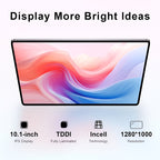 Tablet | Tablet de 10.1 pulgadas con teclado, Android 15, 16GB RAM (8GB+8GB de expansión), 512GB ROM, Expandible a 1TB, Wifi/Lte, 6000Mah, con