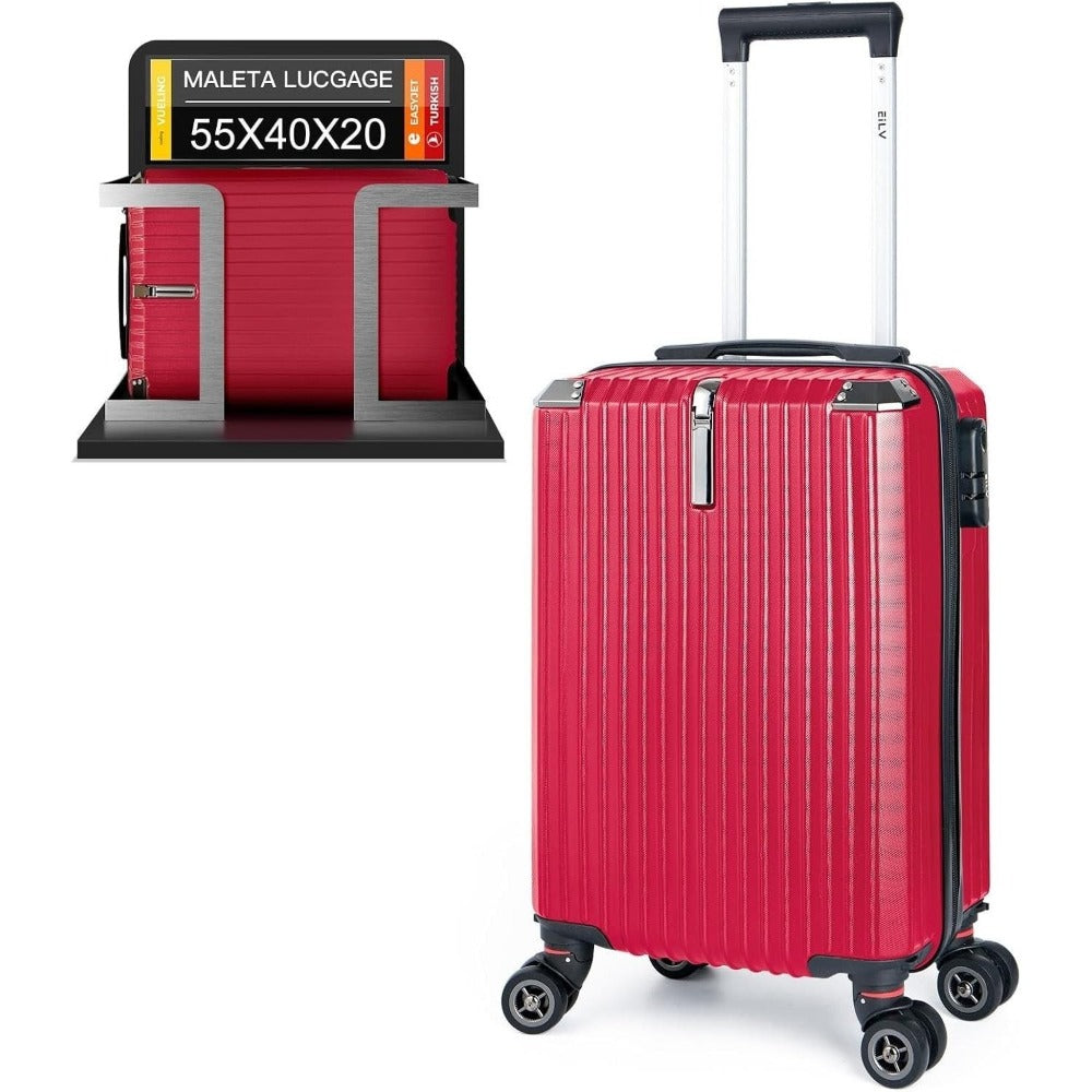 Maletín de Cabina con Múltiples Especificaciones Opcionales, Equipado con Ruedas Desmontables de 360°, Gancho Lateral Práctico y Cerradura de Combinación, Ligero y Resistente, en Gris Claro: La Opción Ideal para Viajes en San Valentín.