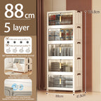 Armario plegable de almacenamiento con ruedas 88 cm plegable | Oficina, cocina y dormitorio