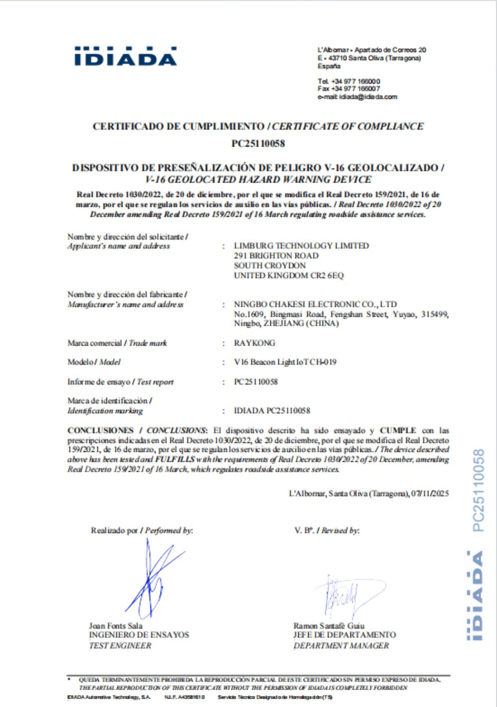 Baliza Luz de emergencia V16 homologada dgt con geolocalización español Conectada a DGT 3.0 con Geolocalización PC25110058, Conectada a DGT 3.0 con Geolocalización, Luz Señal Emergencia para Coche,Datos Incluidos hasta 2038