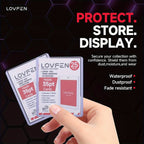 LOVFEN - 500 Unidades de Sobres de 35pt para Tarjetas - Transparentes, Duraderos de PVC de 35pt, Protectores y Libres de Ácido, 5 Paquetes de 100 - Ideales para Almacenar y Exhibir, Regalos de Halloween y Navidad