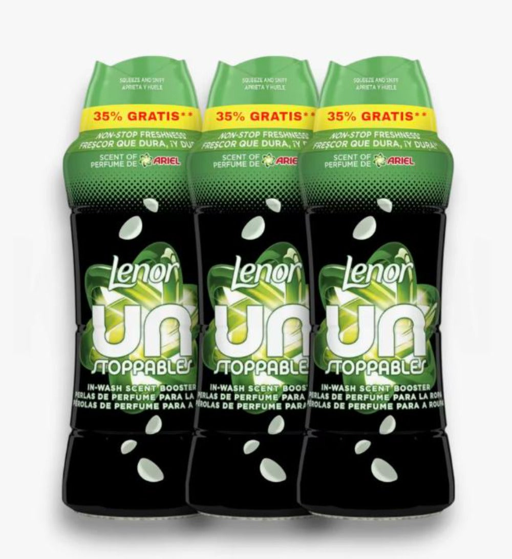 Lenor 3x270-Unstoppables Perlas Suavizante Perfumadas, Lavados, Potenciador de Frescor, Fragancia a Ariel -Lenor Unstoppables Perlas Suavizante de Perfume para la Ropa 4*195 Frescor para el Lavado Fragancia Fresca- 4*195 Frescor para el Lavado Fragancia V